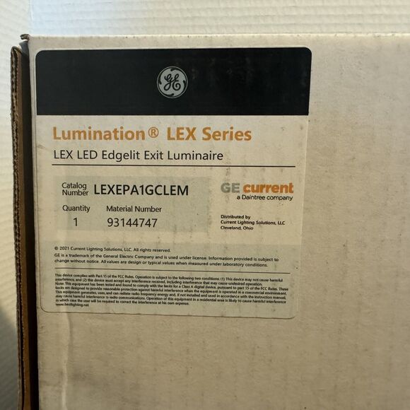 Lumination LEX Series Edgelit Exit Luminaire LEXEPA1GCLEM 93144747 Light Sign - Picture 3 of 4